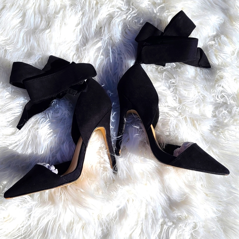SALE Bow ankle strap heels